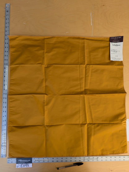 39 EV45 Square Scalamandre Lelievre Paris Psyche Reversible Curry Gold Orange Polyester Solid Taffeta