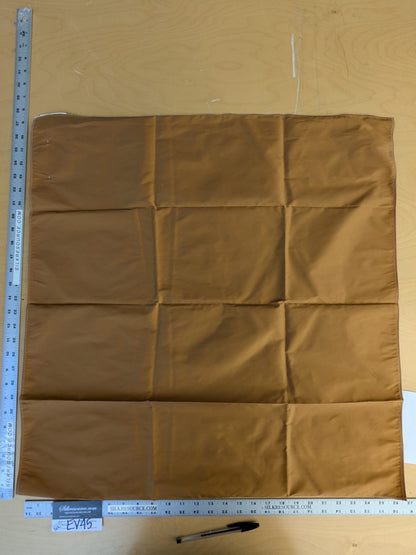 39 EV45 Square Scalamandre Lelievre Paris Psyche Reversible Curry Gold Orange Polyester Solid Taffeta