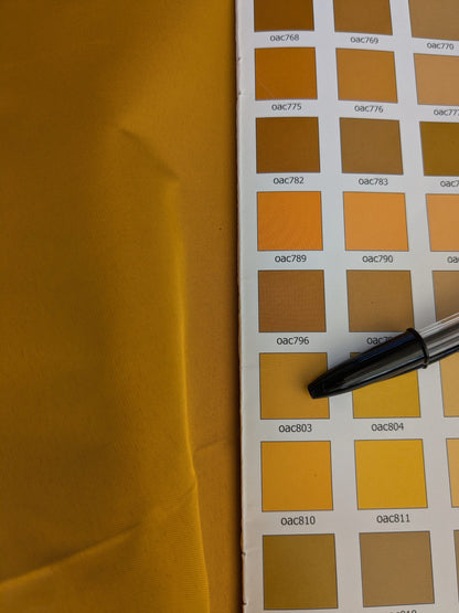 39 EV45 Square Scalamandre Lelievre Paris Psyche Reversible Curry Gold Orange Polyester Solid Taffeta