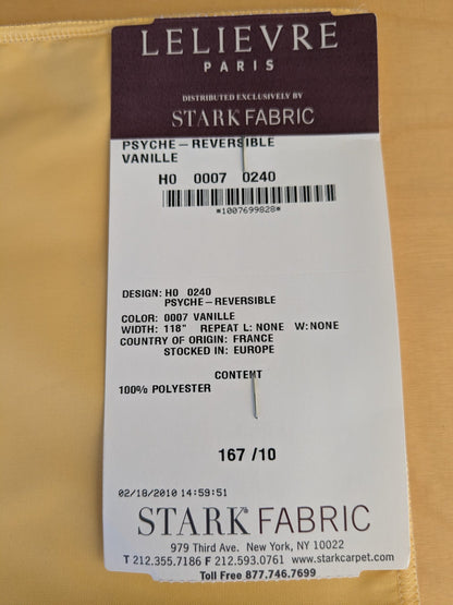 40 EV45 Square 27" x 27" Scalamandre Lelievre Paris Psyche Reversible Vanille Beige Polyester Solid Taffeta