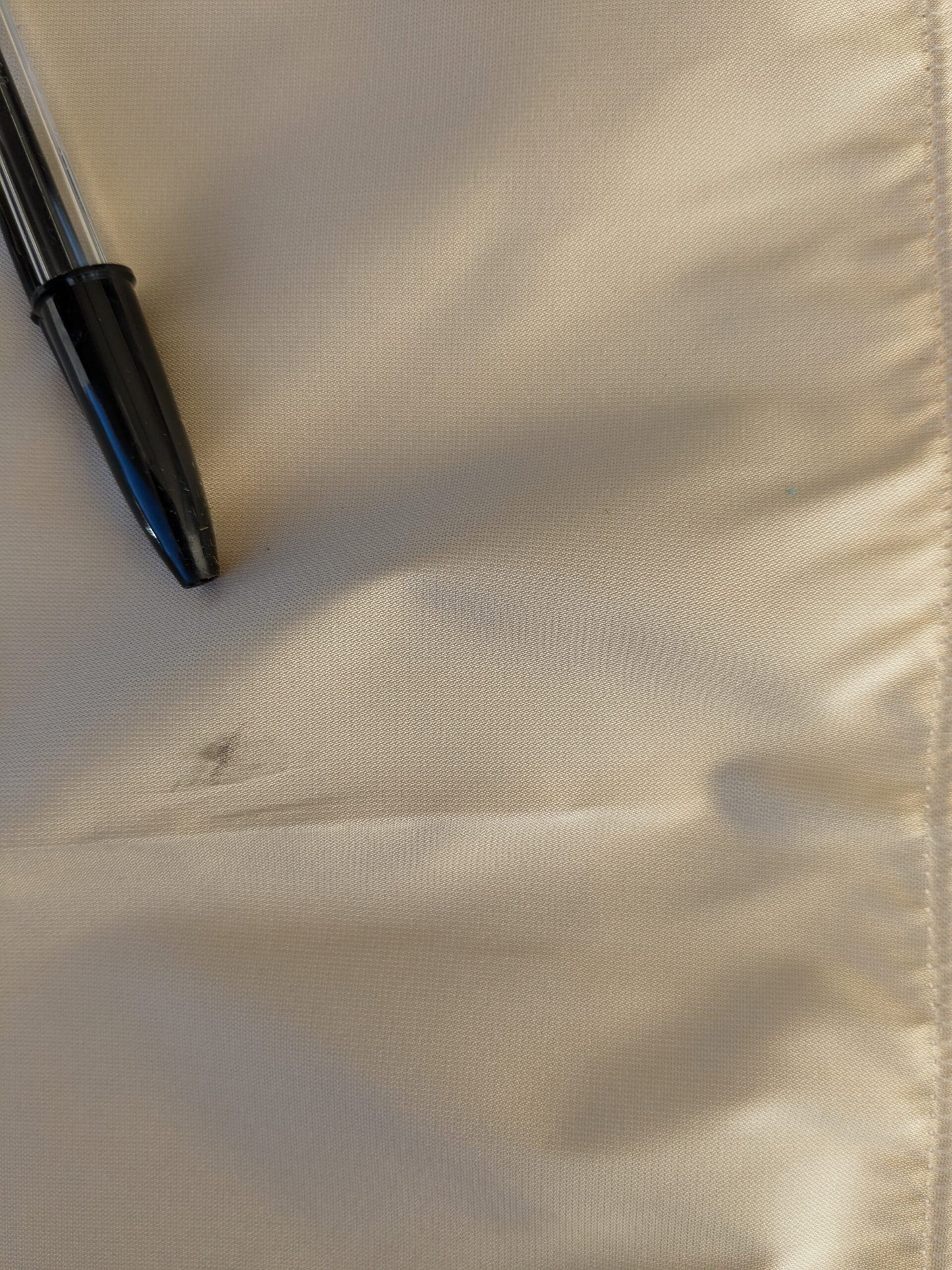 42 EV45 Square 27" x 27" Scalamandre Lelievre Paris Psyche Reversible Ivoire Ivory Polyester Solid Taffeta Stain!