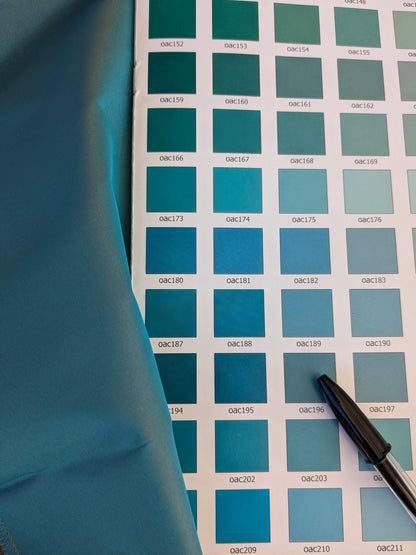 45 EV45 Square Scalamandre Lelievre Paris Psyche Reversible Turquoise Blue Polyester Solid Taffeta(Spots on Right Edge)