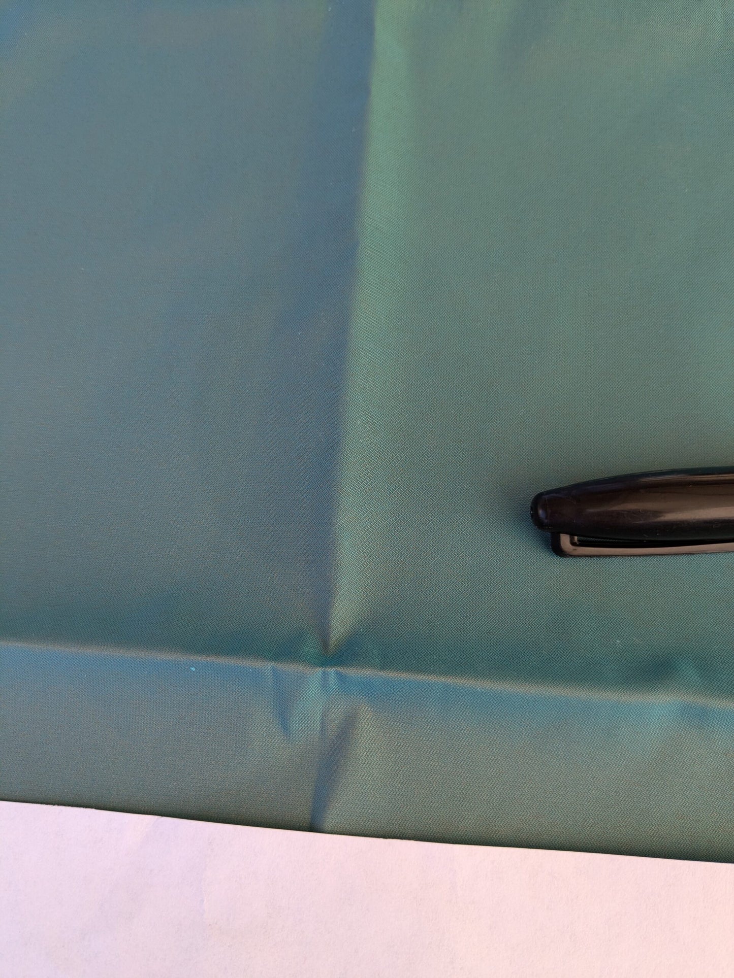 46 EV45 Square Scalamandre Lelievre Paris Psyche Reversible Turquoise Blue Polyester Solid Taffeta(Faint Spots)