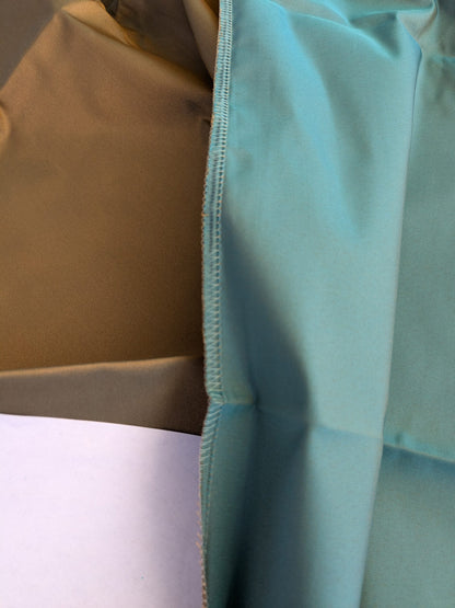 46 EV45 Square Scalamandre Lelievre Paris Psyche Reversible Turquoise Blue Polyester Solid Taffeta(Faint Spots)