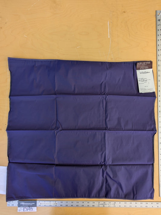49 EV45 Square Scalamandre Lelievre Paris Psyche Reversible Encre Purple Polyester Solid Taffeta