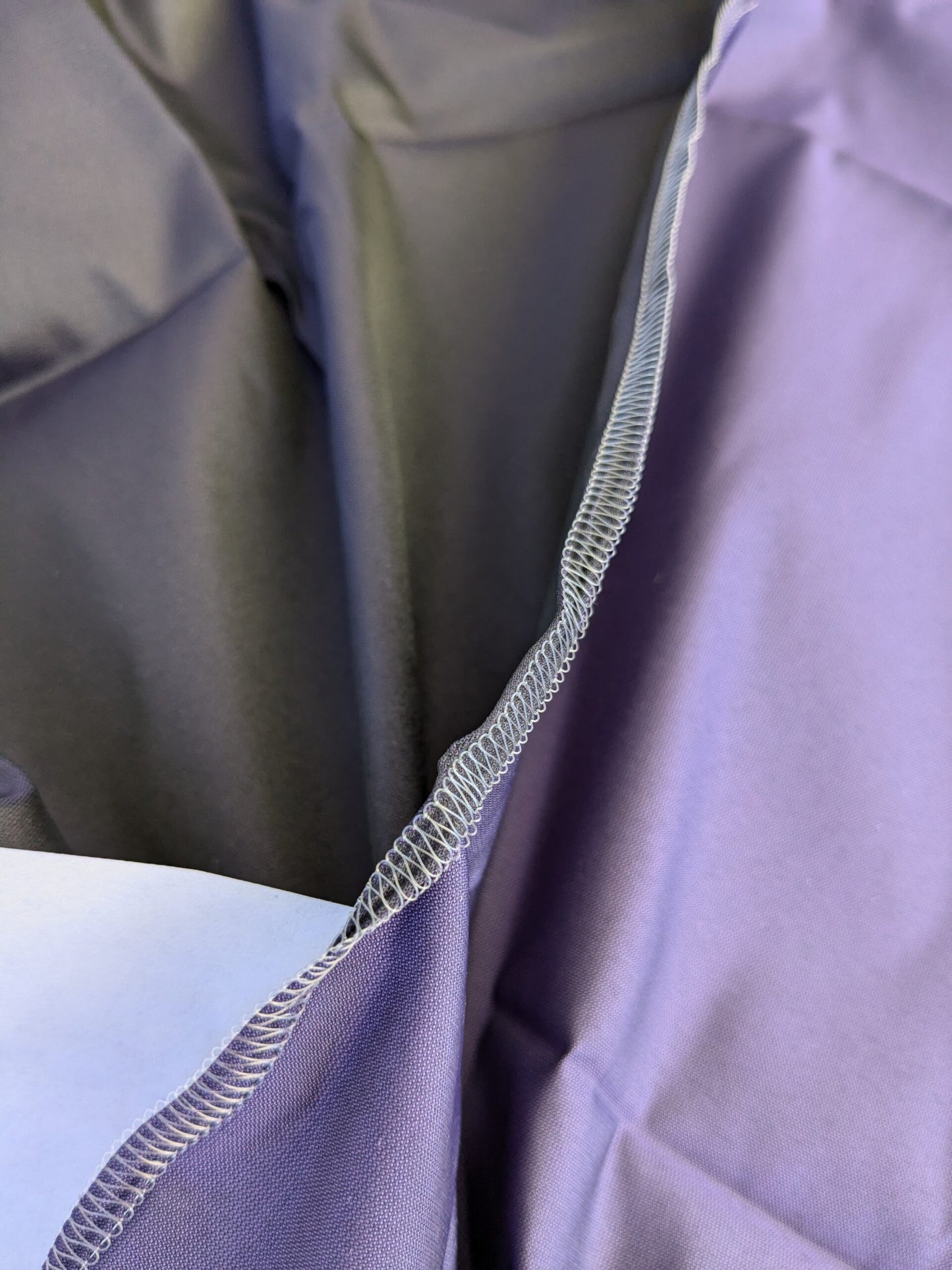 49 EV45 Square Scalamandre Lelievre Paris Psyche Reversible Encre Purple Polyester Solid Taffeta