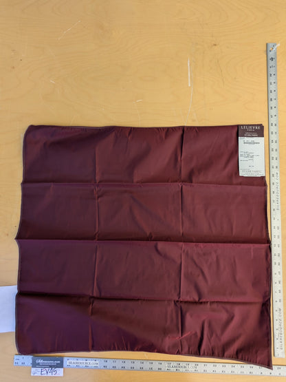 49 EV45 Square Scalamandre Lelievre Paris Psyche Reversible Grenat Deep Red Polyester Solid Taffeta