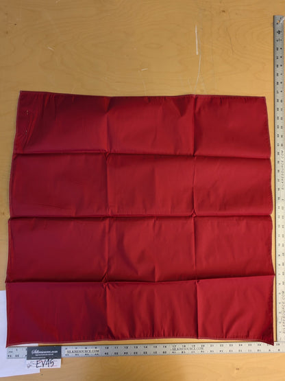 51 EV45 Square Scalamandre Lelievre Paris Psyche Reversible Cardinal Red Polyester Solid Taffeta