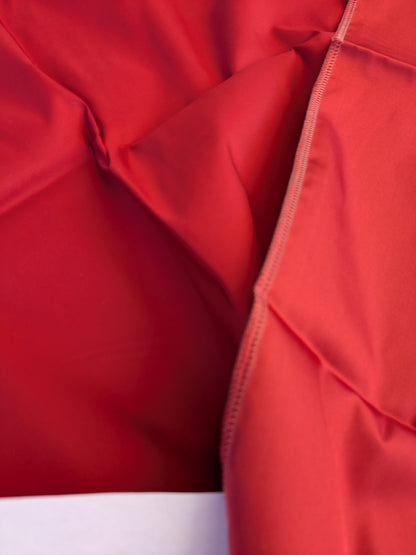 51 EV45 Square Scalamandre Lelievre Paris Psyche Reversible Cardinal Red Polyester Solid Taffeta