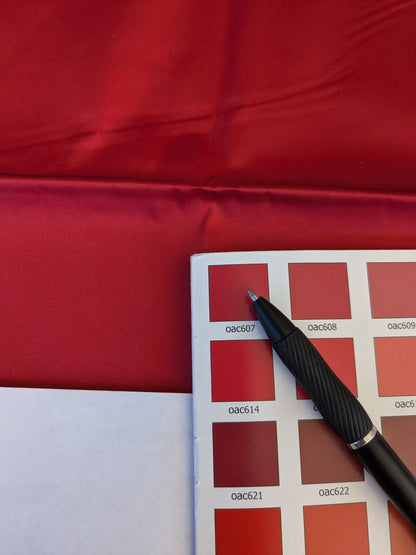 51 EV45 Square Scalamandre Lelievre Paris Psyche Reversible Cardinal Red Polyester Solid Taffeta