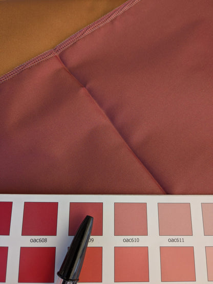 52 EV45 Square Scalamandre Lelievre Paris Psyche Reversible Bruyere Light Red Polyester Solid Taffeta