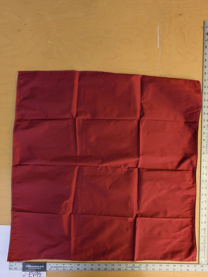 53 EV45 Square Scalamandre Lelievre Paris Psyche Reversible Bordeaux Red Polyester Solid Taffeta