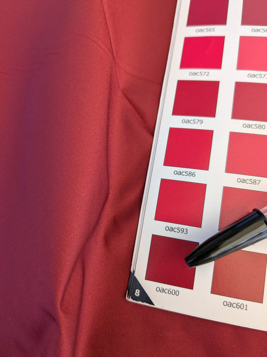 53 EV45 Square Scalamandre Lelievre Paris Psyche Reversible Bordeaux Red Polyester Solid Taffeta