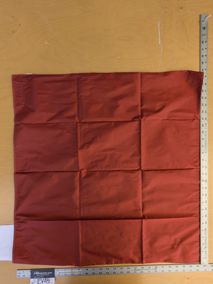 54 EV45 Square Scalamandre Lelievre Paris Psyche Reversible Chaudron Light Brown Polyester Solid Taffeta