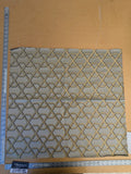 62 EV45 Square Scalamandre Lelievre Ribon Opaline Gray Jacquard Diamond Ogee Fretwork Lattice Large Jacquard MSRP USD 300+/y