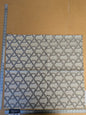 64 EV45 Square Scalamandre Lelievre Ribon Argent Gray Jacquard Diamond Ogee Fretwork Lattice Large Jacquard MSRP USD 300+/y