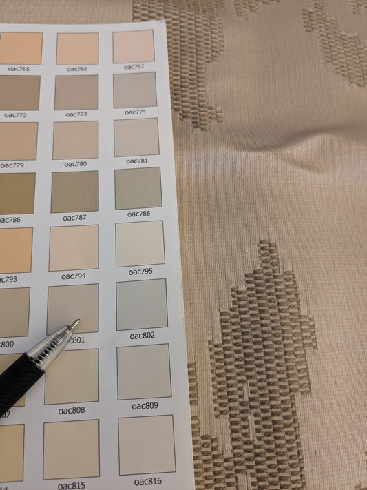 69 EV45 Square Lelievre Scalamandre Asuka Jacquards Beige Abstract Botanical MSRP USD 688/Y