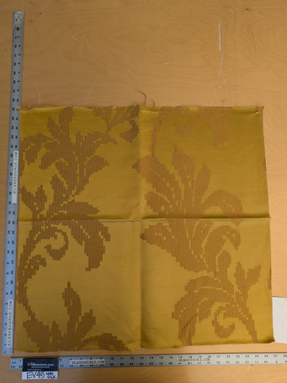 70 EV45 Square Lelievre Scalamandre Asuka Jacquards Gold Abstract Botanical MSRP USD 688/Y