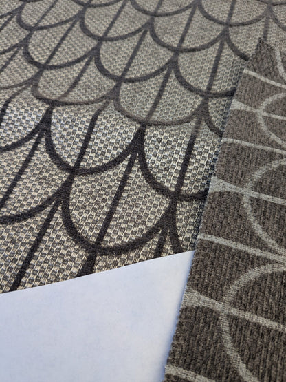 74 EV45 Square Scalamandre Lelievre Paris Parure M1 Heron Gray Geometric Small Scale Polyester MSRP USD334/y