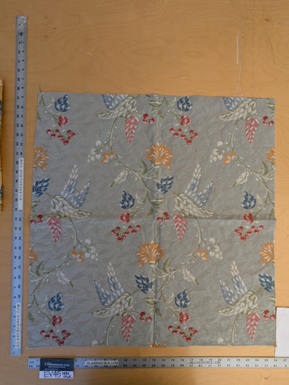 77 EV45 Square Scalamandre Colony Fabrics Artemisia Gray Fruits Floral Botanical Foliage Viscose Cotton MSRP USD300+/y