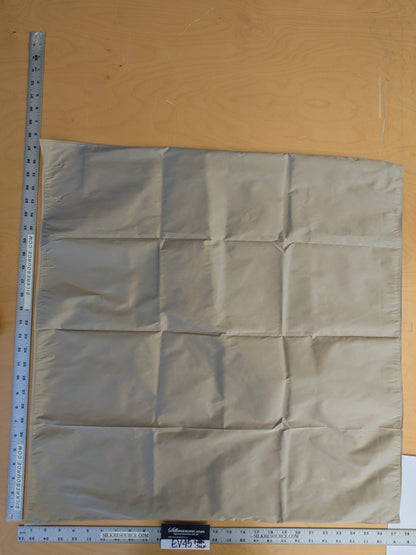 80 EV45 Square Scalamandre Lelievre Paris Psyche Reversible Argent Gray Polyester Solid Taffeta