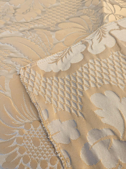 4 EV45 Silk Square 24" x 24"  Tassinari and Chatel Volanges Dore Beige Damask Floral Historic MSRP USD1414/y
