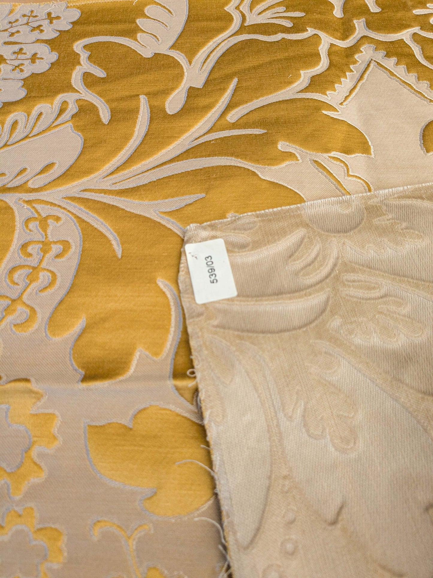 5 EV45 Silk Square 25" x 26"  Tassinari and Chatel Volanges Gold Floral Historic MSRP USD1414/y