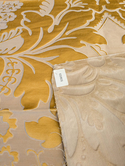 5 EV45 Silk Square 25" x 26"  Tassinari and Chatel Volanges Gold Floral Historic MSRP USD1414/y