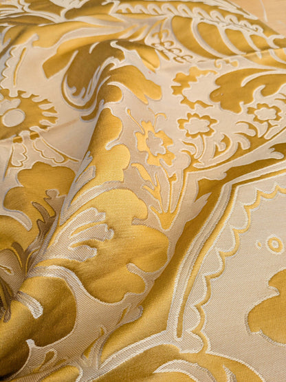 5 EV45 Silk Square 25" x 26"  Tassinari and Chatel Volanges Gold Floral Historic MSRP USD1414/y