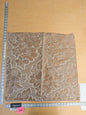 6 EV45 Silk Square 24" x 24"  Tassinari and Chatel Volanges Taupe Brown Damask Floral Historic MSRP USD1414/y