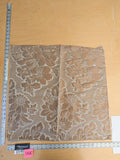 6 EV45 Silk Square 24" x 24"  Tassinari and Chatel Volanges Taupe Brown Damask Floral Historic MSRP USD1414/y