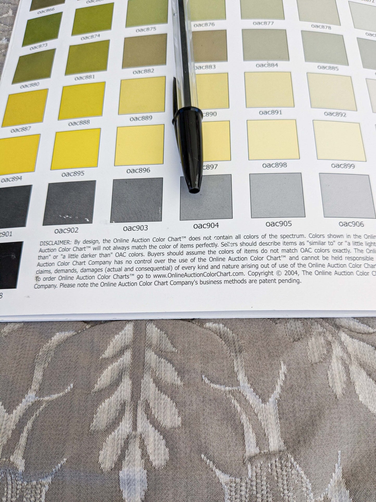 9 EV45 Silk blend Square 24" x 24"  Lelievre Paris Athenais Argent Gray Damask Wool Silk MSRP USD1082/y