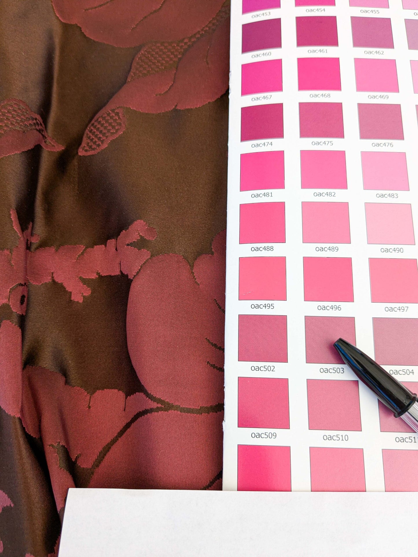 10 EV45 Silk Square 25" x 25"  Tassinari and Chatel Argenson Brun Deep Red Floral Botanical Foliage MSRP USD 1200+/y