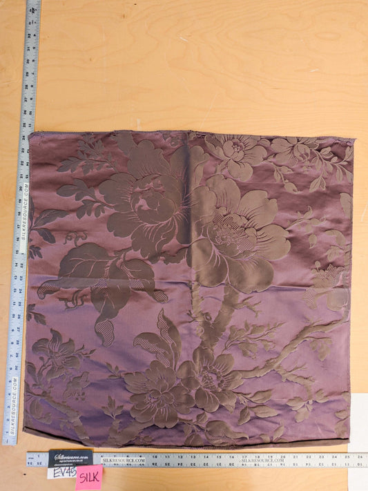 11 EV45 Silk Square 24" x 25"  Tassinari and Chatel Argenson Amethyste Purple Floral Botanical Foliage MSRP USD 1200+/y