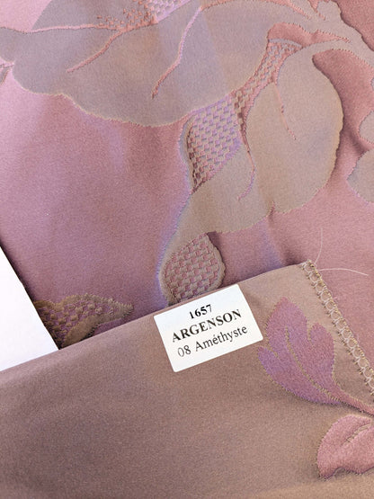 11 EV45 Silk Square 24" x 25"  Tassinari and Chatel Argenson Amethyste Purple Floral Botanical Foliage MSRP USD 1200+/y