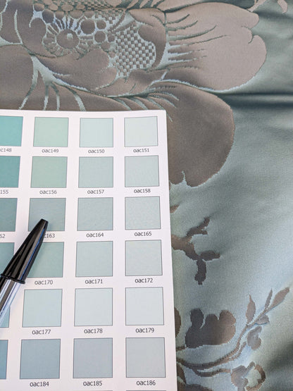 12 EV45 Silk Square 24" x 25"  Tassinari and Chatel Argenson Nattier Blue Floral Botanical Foliage MSRP USD 1200+/y