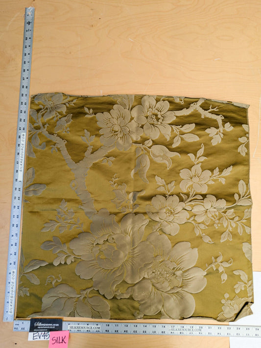 14 EV45 Silk Square 25" x 25"  Tassinari and Chatel Argenson Bronze Brown Floral Botanical Foliage MSRP USD 1200+/y