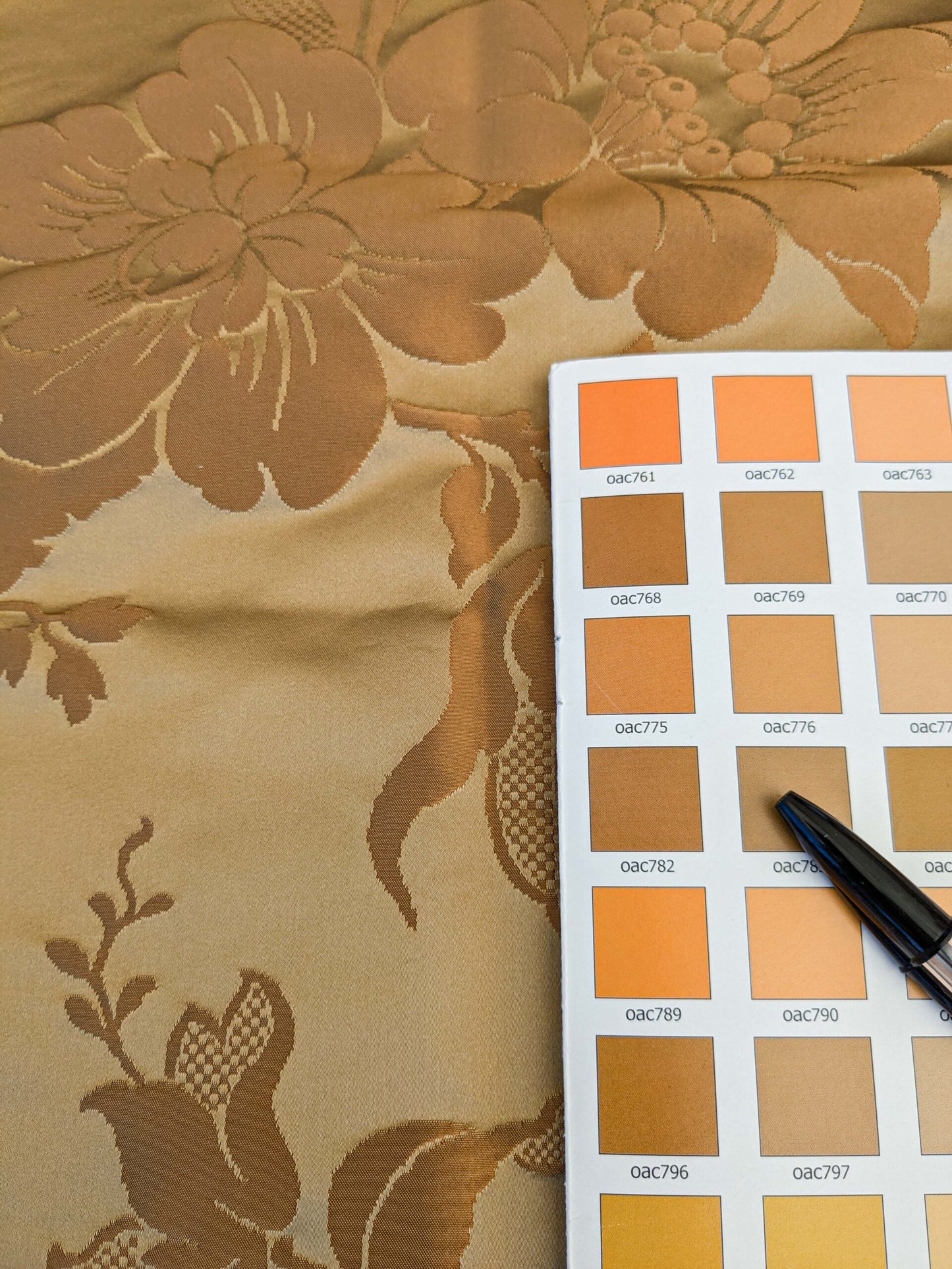 16 EV45 Silk Square 25" x 26"  Tassinari and Chatel Argenson Praline Medium Brown Floral Botanical Foliage MSRP USD 1200+/y