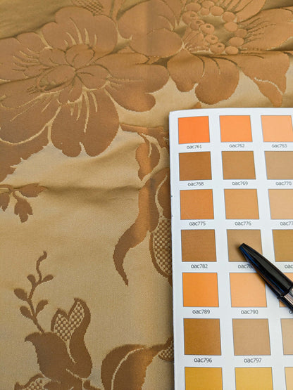 16 EV45 Silk Square 25" x 26"  Tassinari and Chatel Argenson Praline Medium Brown Floral Botanical Foliage MSRP USD 1200+/y