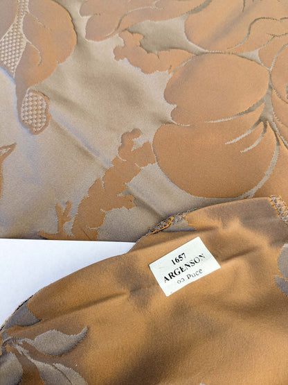 17 EV45 Silk Square 24" x 26"  Tassinari and Chatel Argenson on Puce Floral Botanical Foliage MSRP USD 1200D 1200+/y