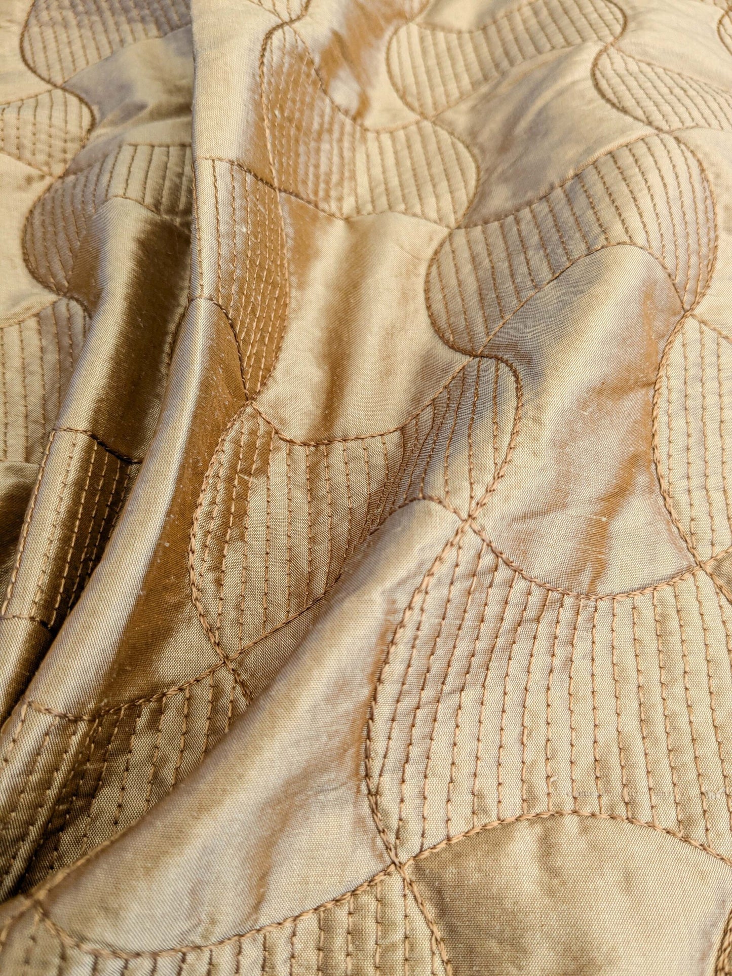 22 EV45 Silk Blend Square 26" x 25" Scalamandre Grey Watkins Carrollton Bronze Embroidery Brown MSRP USD 258/y