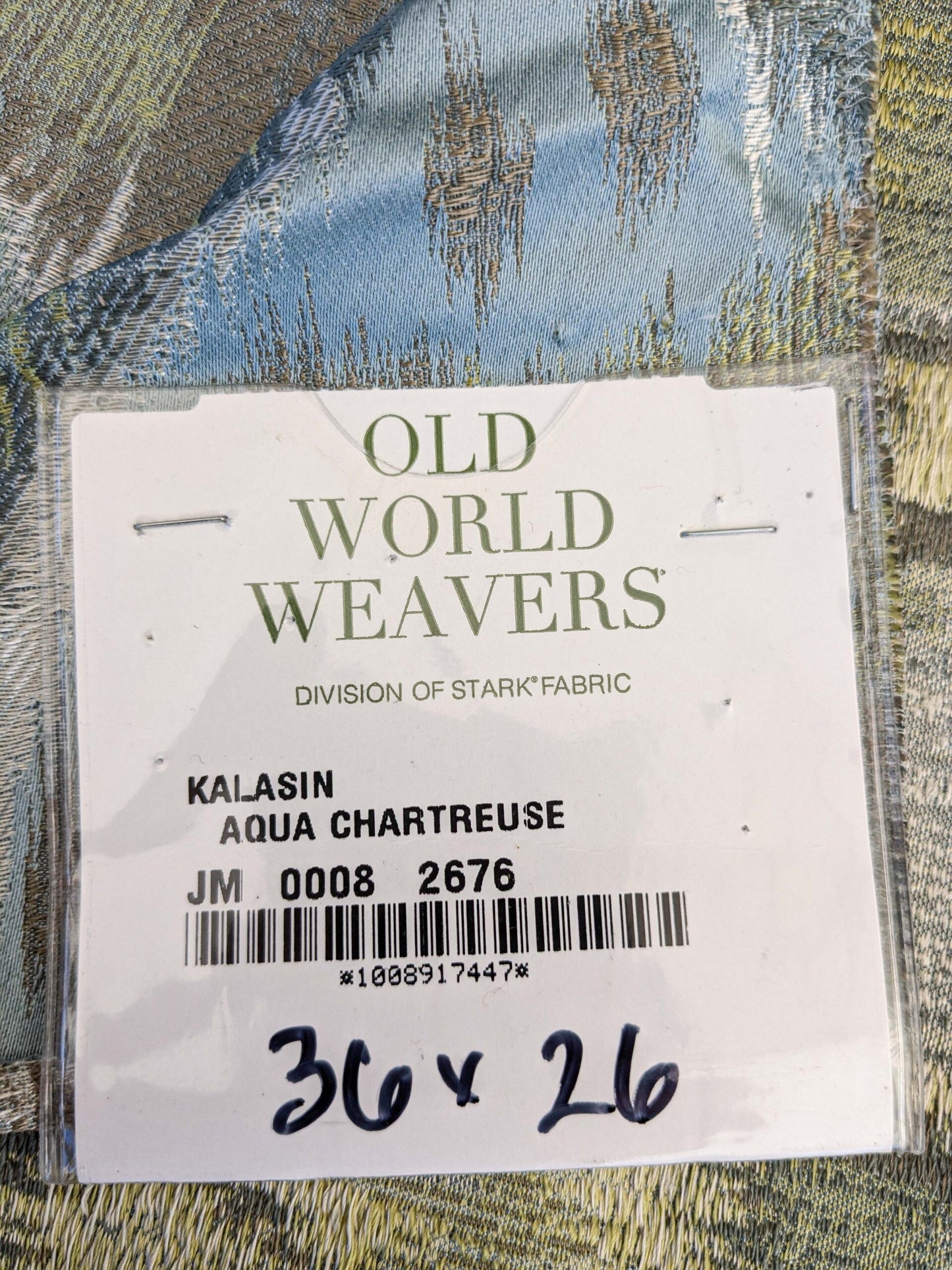 24 EV45 Silk Square 36" x 26" Scalamandre Kalasin Aqua Chatreus Old World Weavers Silk Ikat MSRP USD 624/Y