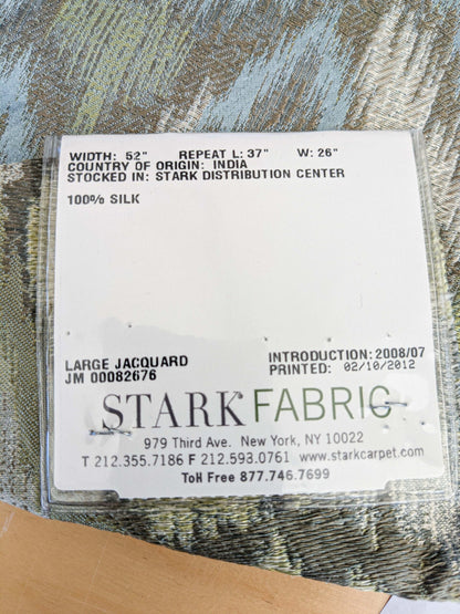 24 EV45 Silk Square 36" x 26" Scalamandre Kalasin Aqua Chatreus Old World Weavers Silk Ikat MSRP USD 624/Y