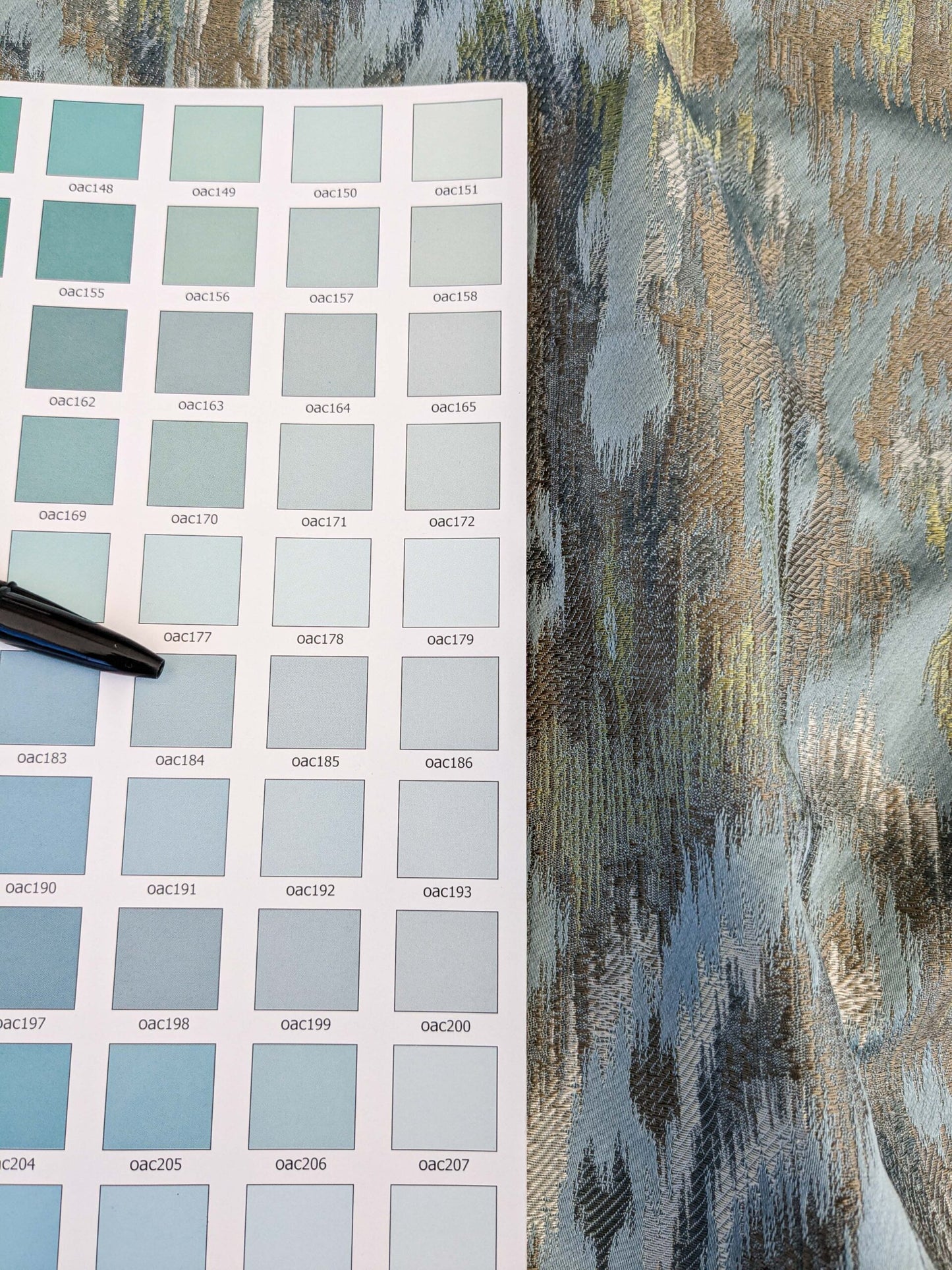 24 EV45 Silk Square 36" x 26" Scalamandre Kalasin Aqua Chatreus Old World Weavers Silk Ikat MSRP USD 624/Y