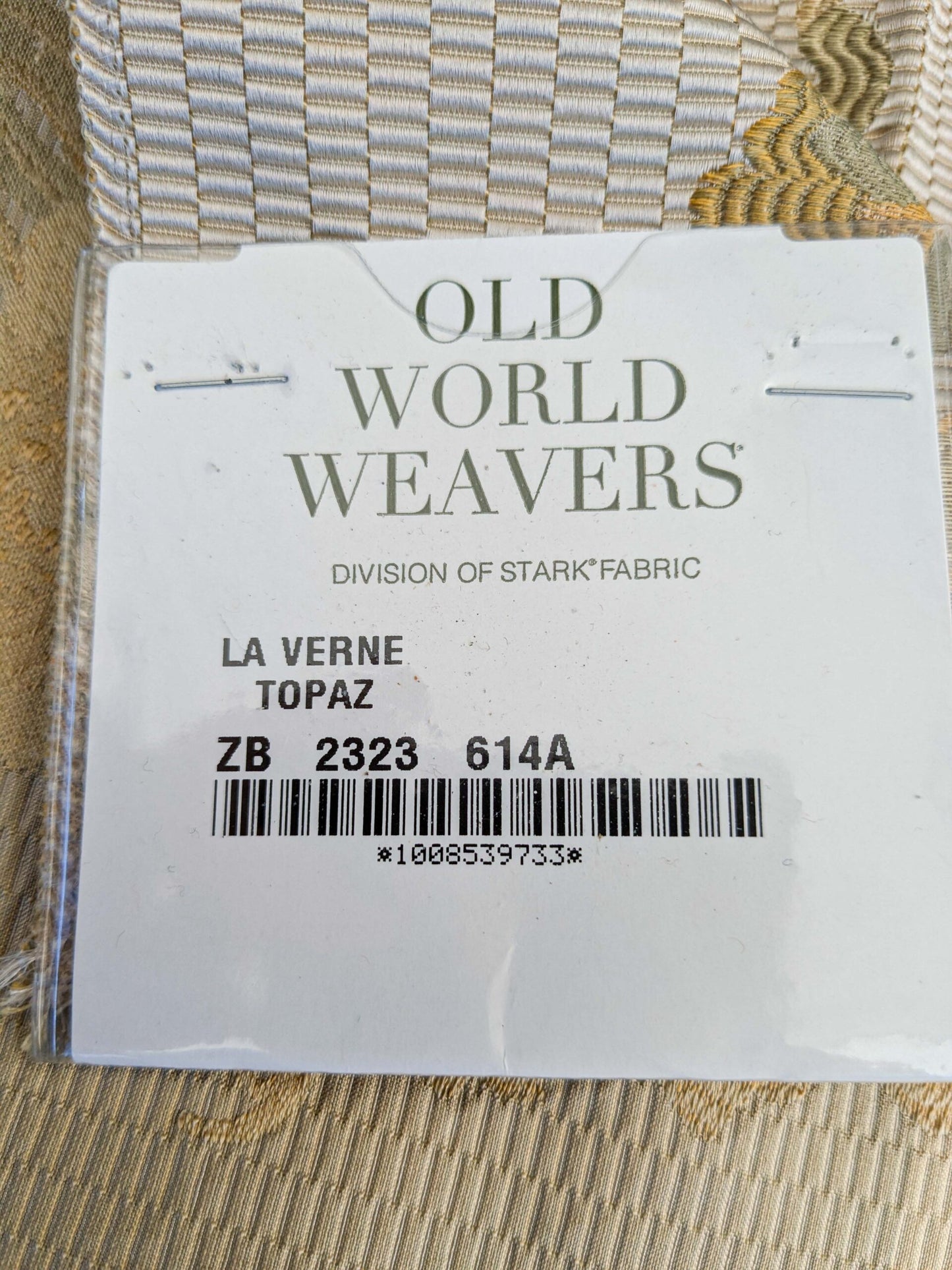 Special Order Scalamandre Old World Weavers La Verne Topaz Gold Beige Silk Lampas Cotton Floral MSRP USD472/y