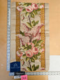32 EV45 Silk Square 22" x 13" Tassinari and Chatel Rose and Lilas Bordure Floral Historic Stripe Medium Beige Red Green MSRP USD 1510/y