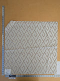 1 EV46 Velvet Square Scalamandre Guest Ivory Cream White Beige Geometric Greek Key Diamond Pattern Polyester Viscose