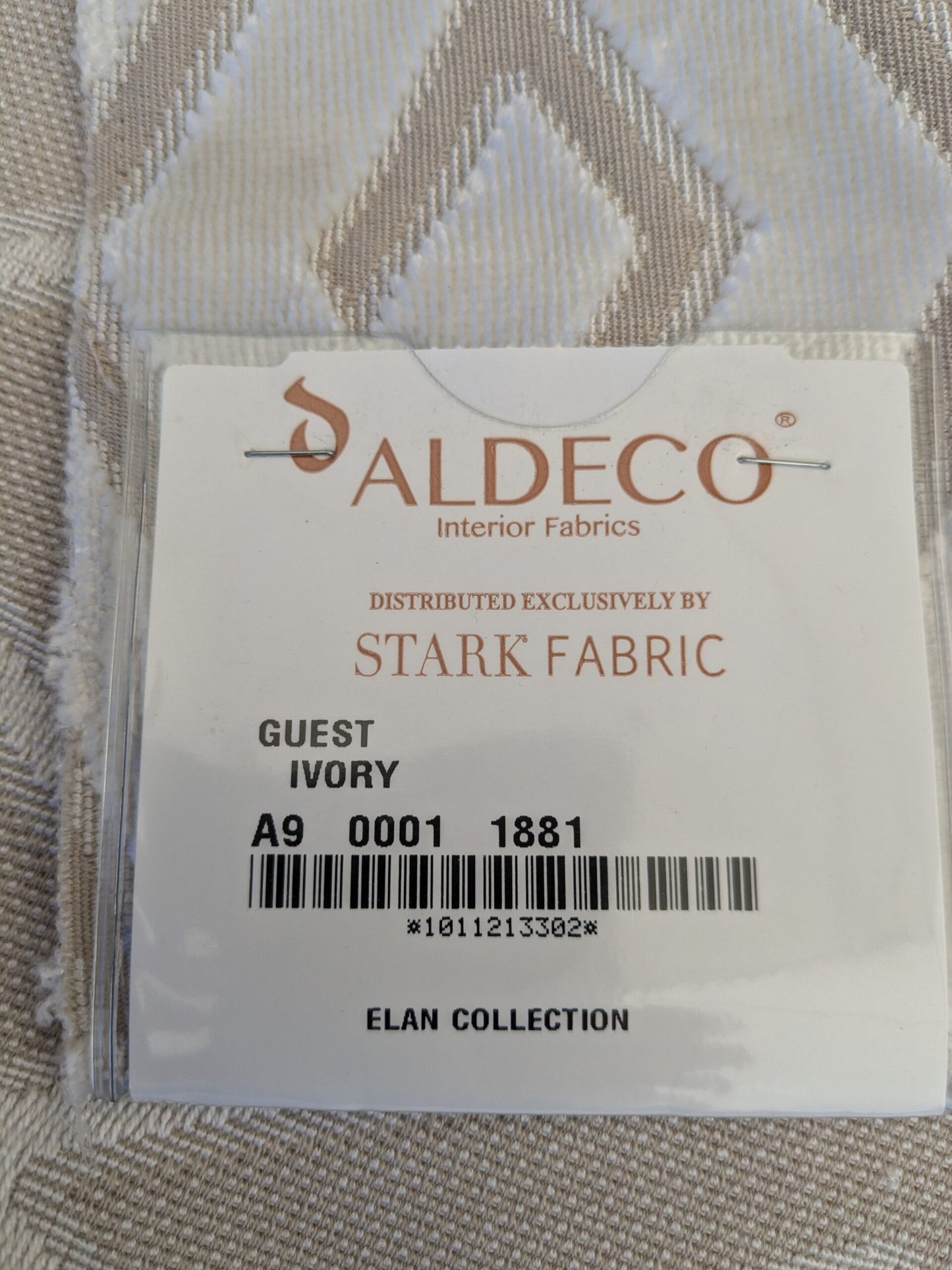 1 EV46 Velvet Square Scalamandre Guest Ivory Cream White Beige Geometric Greek Key Diamond Pattern Polyester Viscose