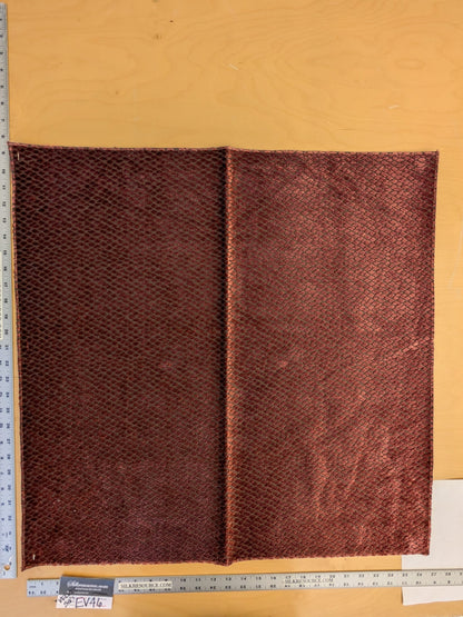 2 EV46 Velvet Square Scalamandre Iguana Red Small Scale Silk Cotton Jacquard Velvet MSRP USD800+/y