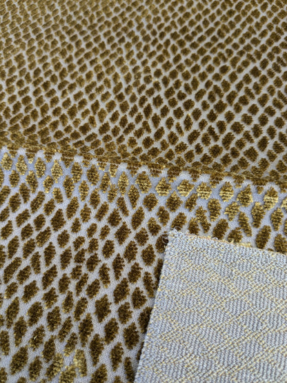 4 EV46 Velvet 27" x 27" Square Scalamandre Iguana Brown Small Scale Silk Cotton Jacquard Velvet MSRP USD800+/y